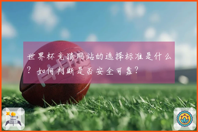世界杯竞猜网站的选择标准是什么？如何判断是否安全可靠？